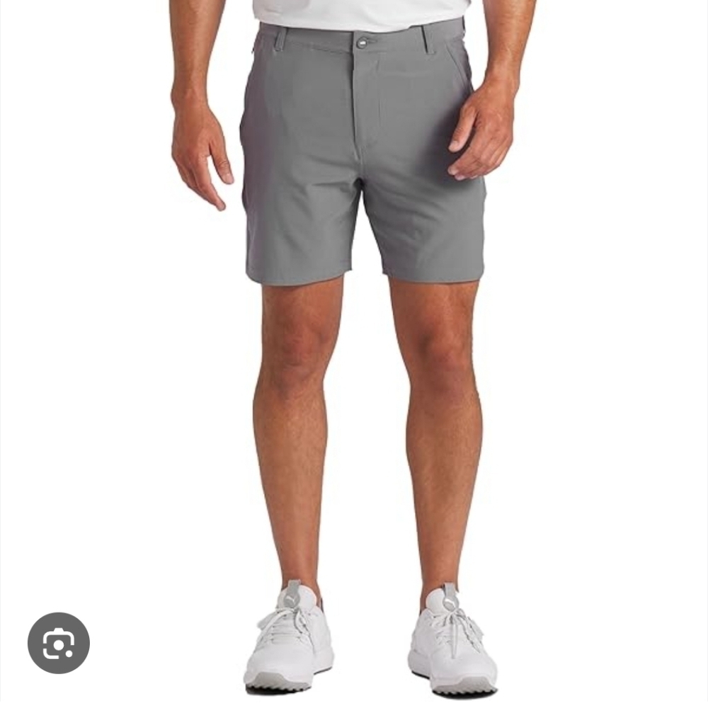 Puma Men's Premium Comfort Gray Golf Shorts - Size 38x9 Inseam 50+ UV NWT